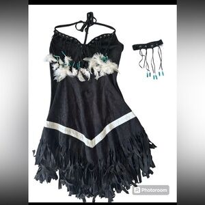 Tribal Princess Halloween Costume Adult Size Medium Includes Dress and Armband